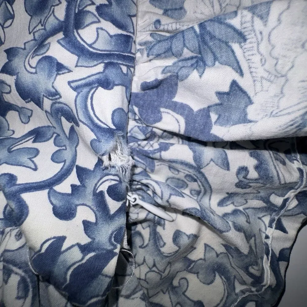 Vintage Ralph Lauren Blue Porcelain Tamarind Chinoiserie Pillow Cover 18 x 18